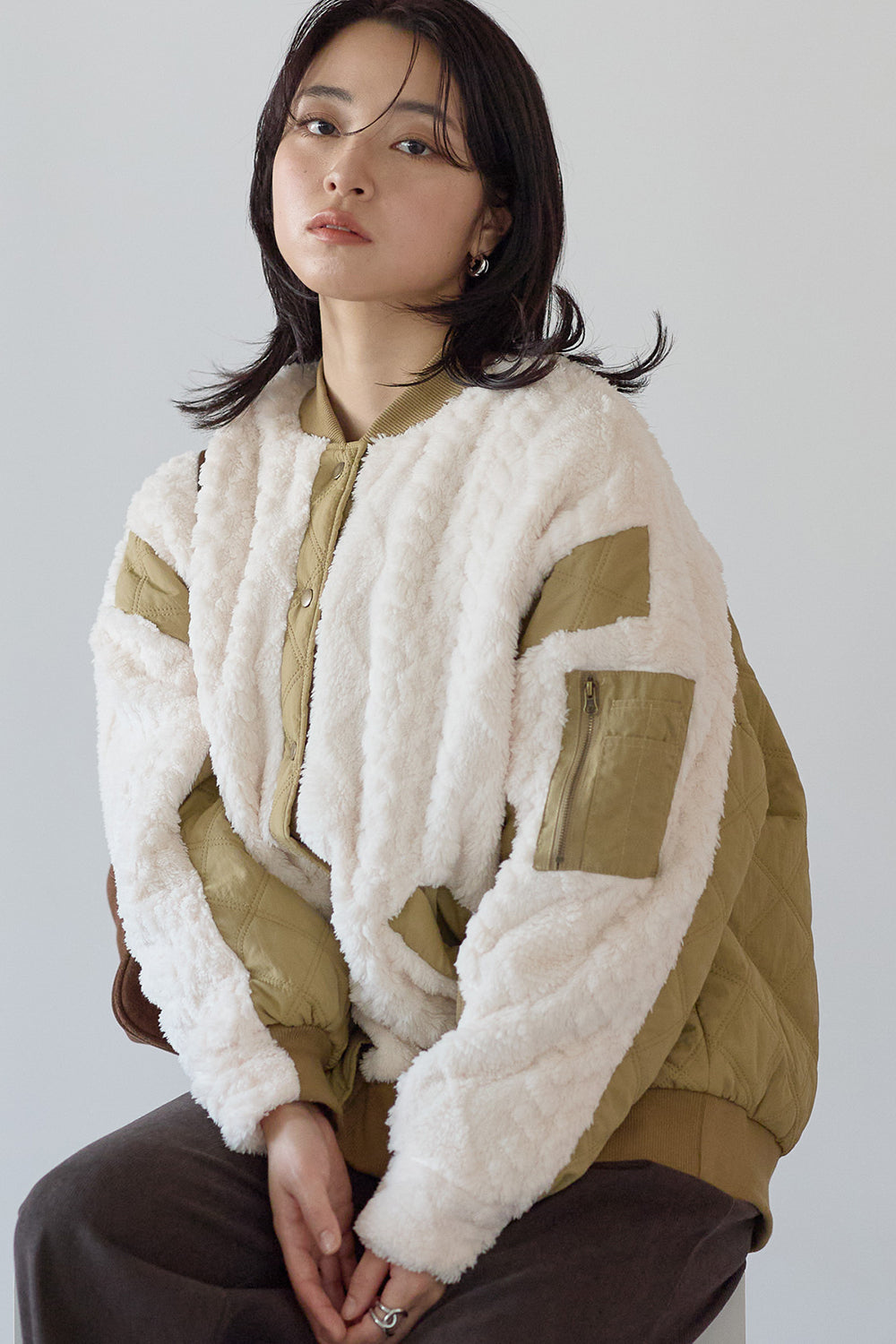 ≪SALE≫Boa & Quilted MA1 Blouson