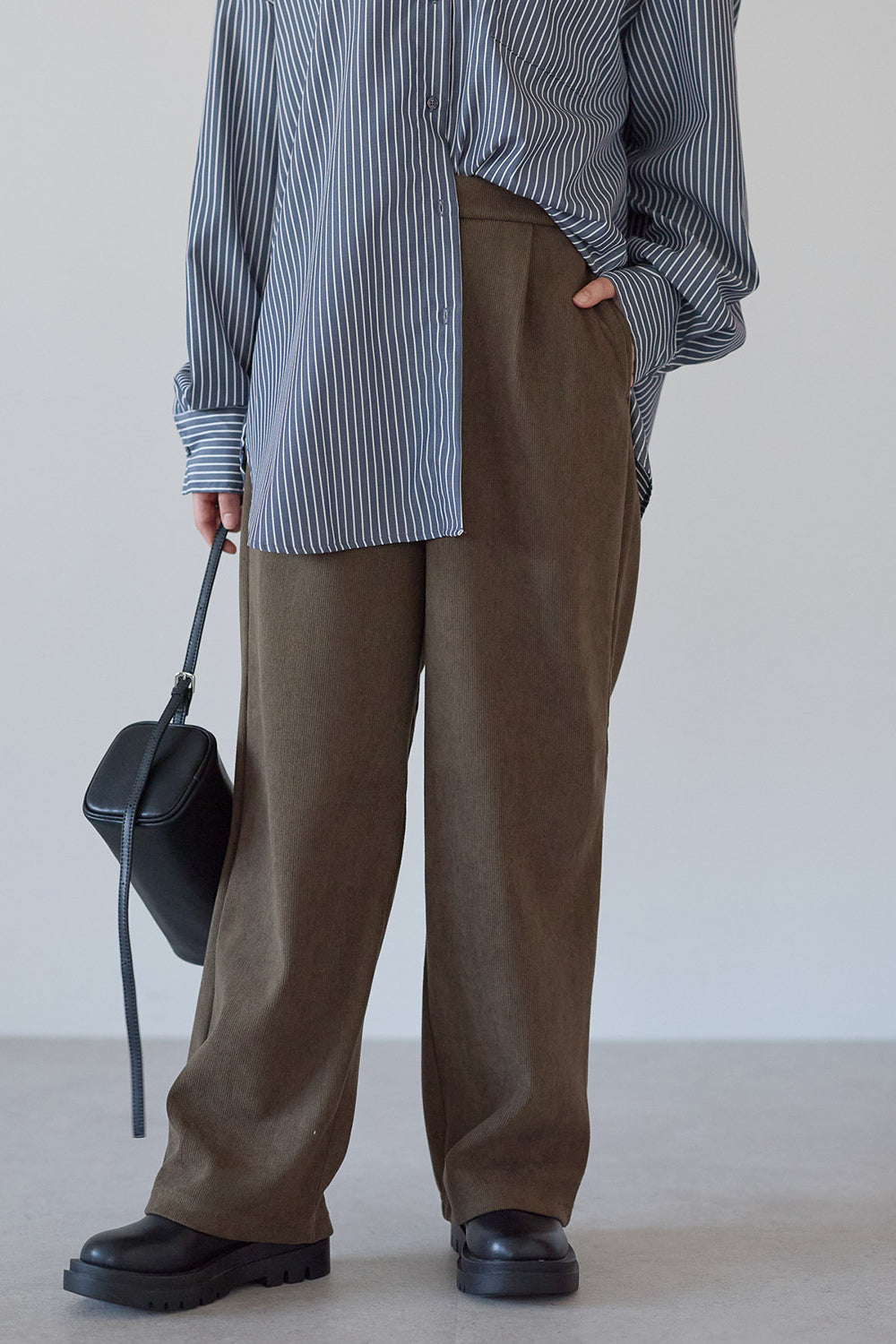 ≪SALE≫Corduroy Bonded Wide Pants