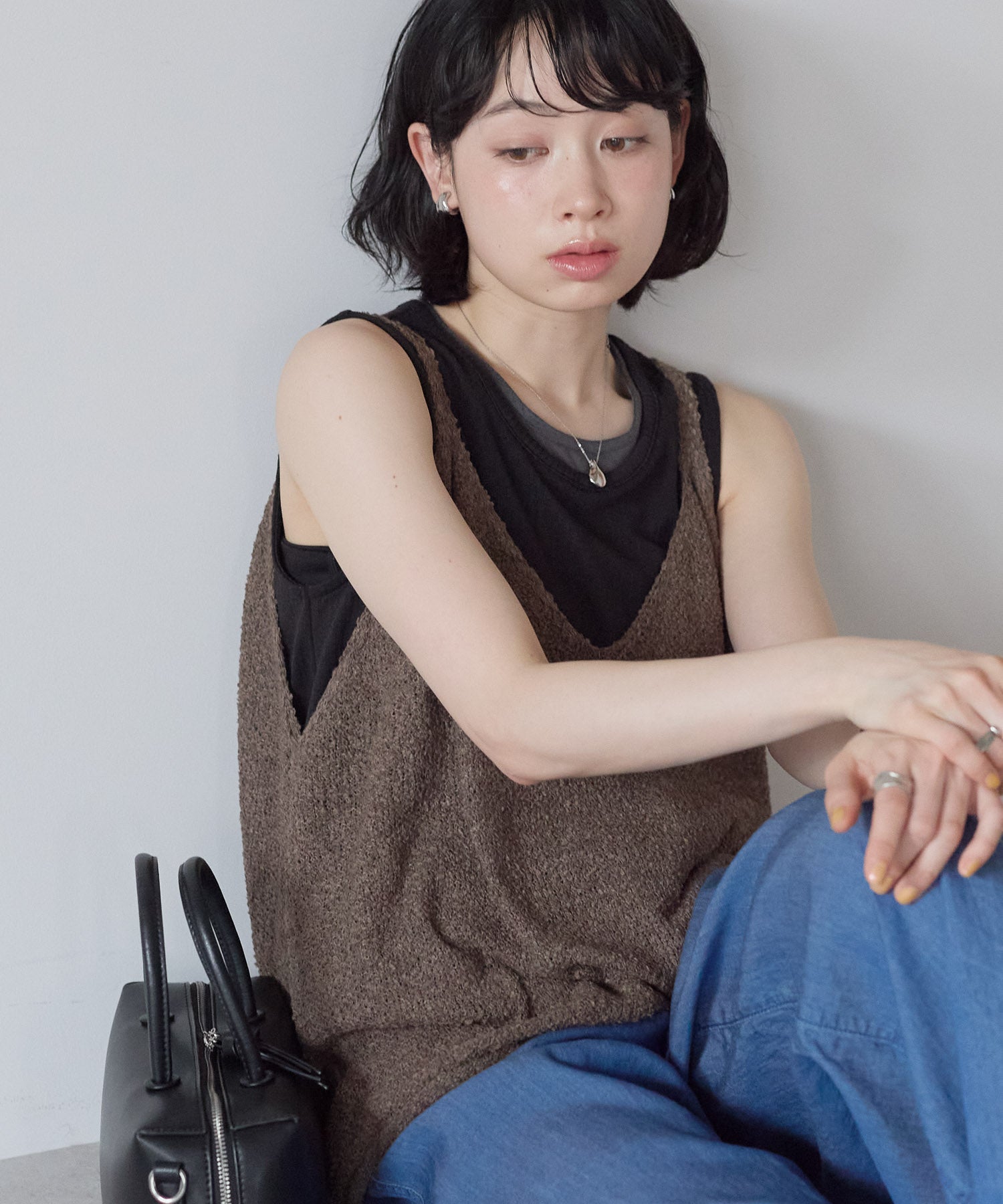 ブラウン / 157cm / FREE