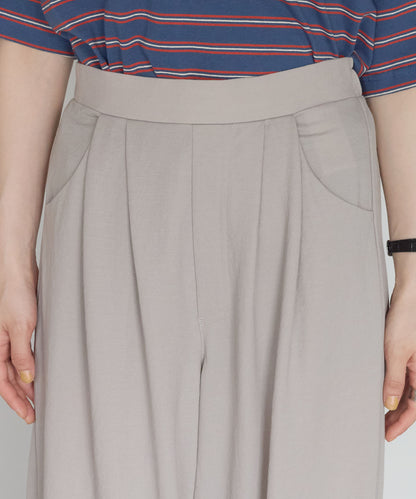 《Scheduled for April 24 Arrival》R/N Pique Tuck Wide Curve Pants