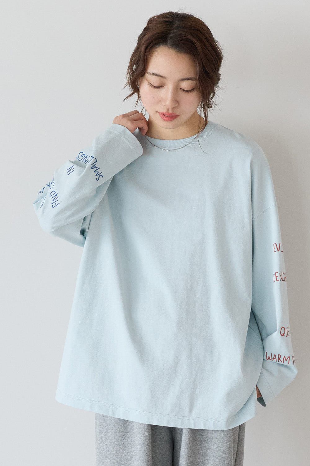≪SALE≫ Sleeve Logo Embroidered Pullover