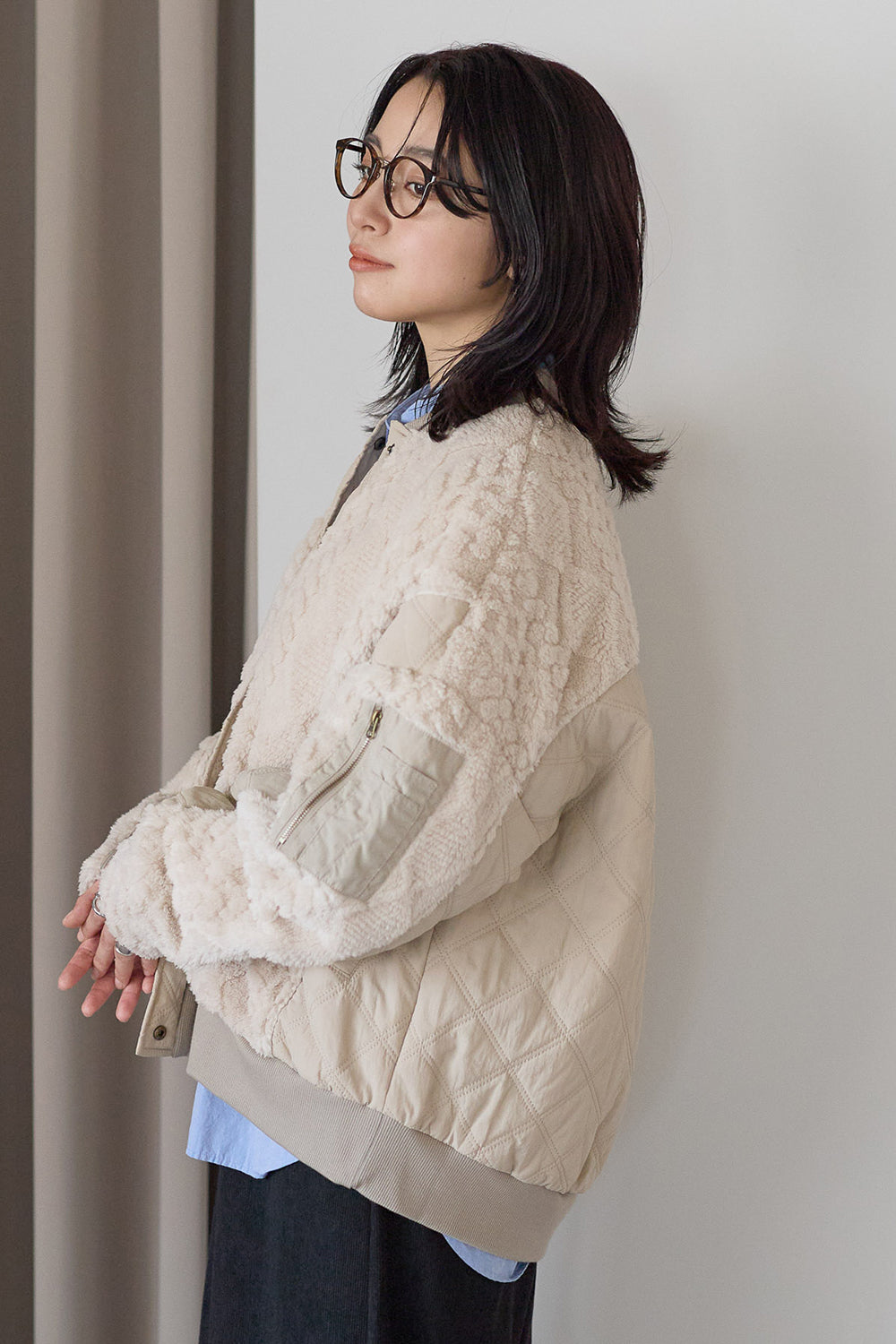 ≪SALE≫Boa & Quilted MA1 Blouson