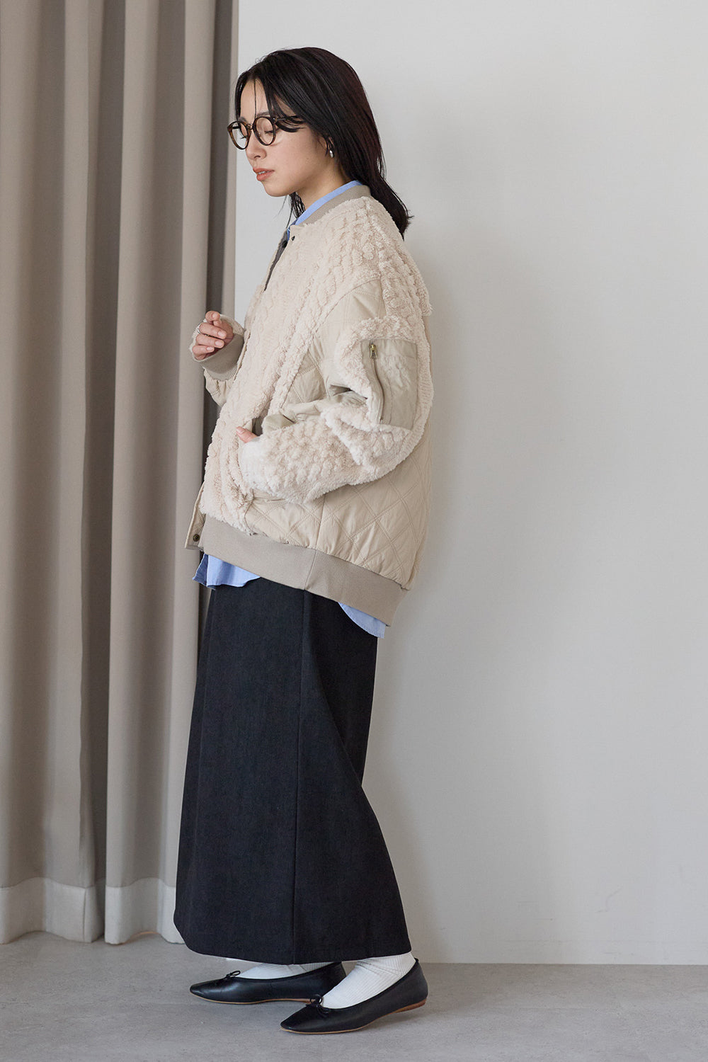 ≪SALE≫Boa & Quilted MA1 Blouson