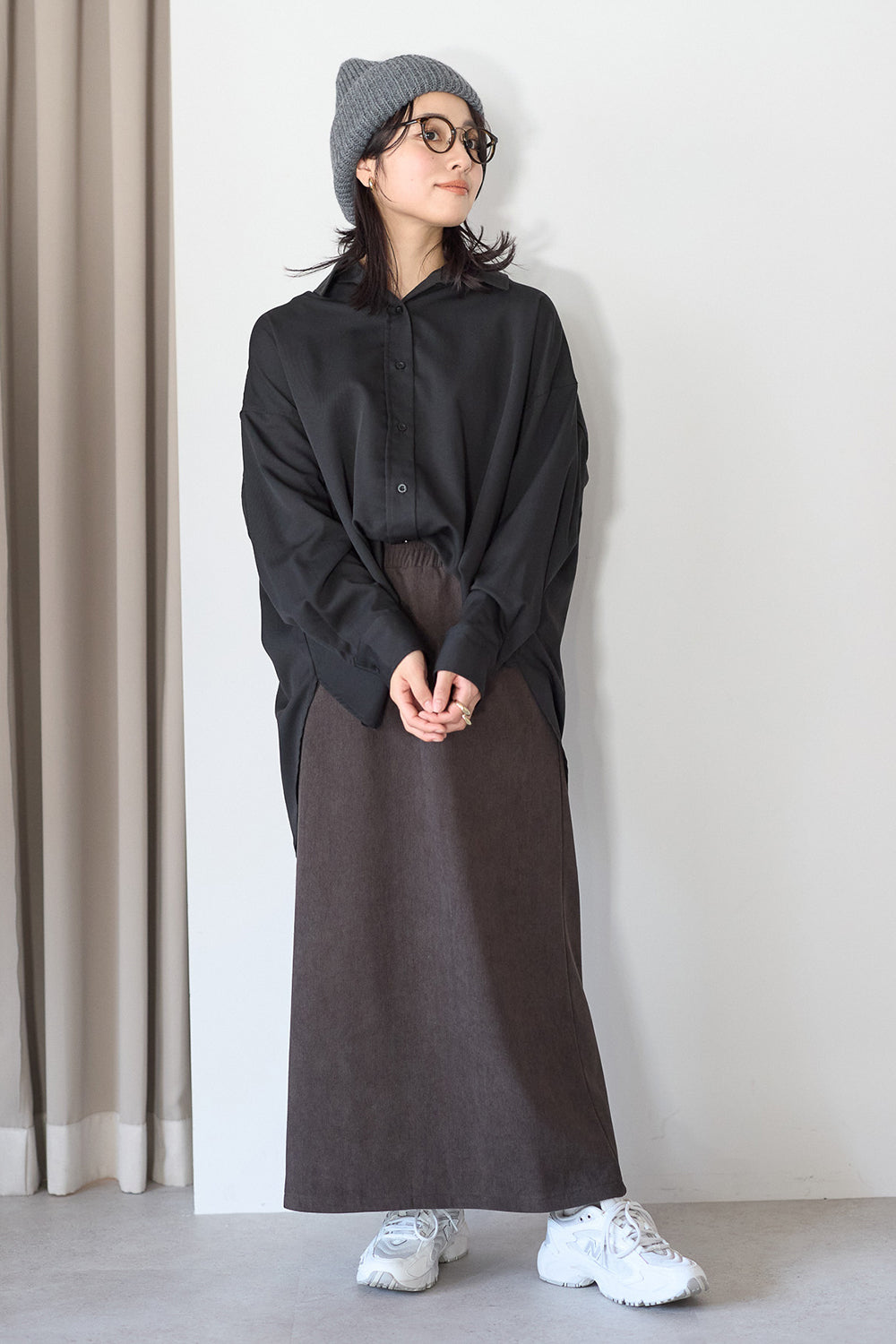 コーデュロイ裏ボンディングスカート