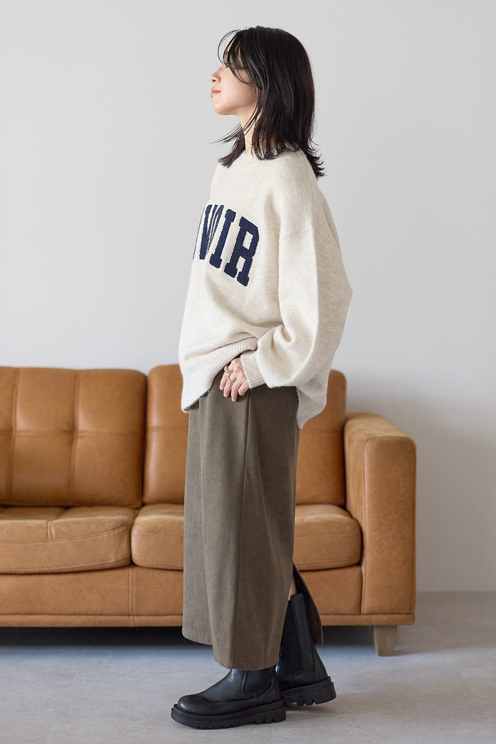 コーデュロイ裏ボンディングスカート