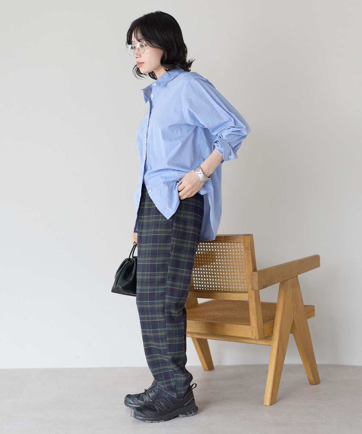 チェックグリーン / 157cm / M