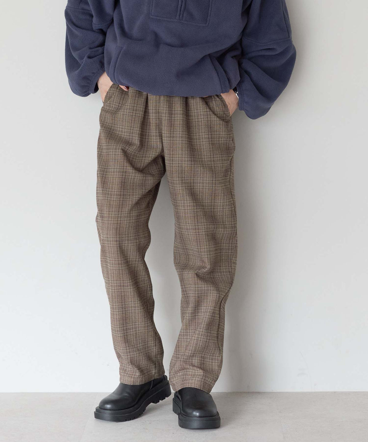 グレンチェックブラウン / 157cm / M