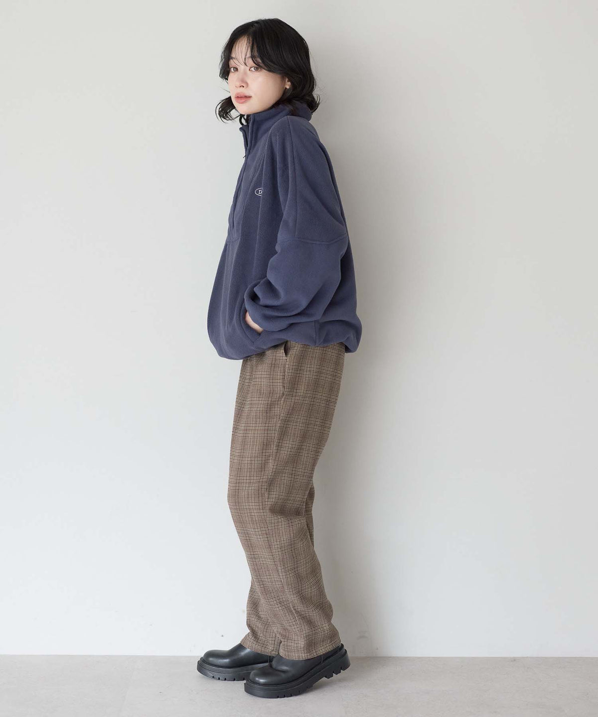 グレンチェックブラウン / 157cm / M