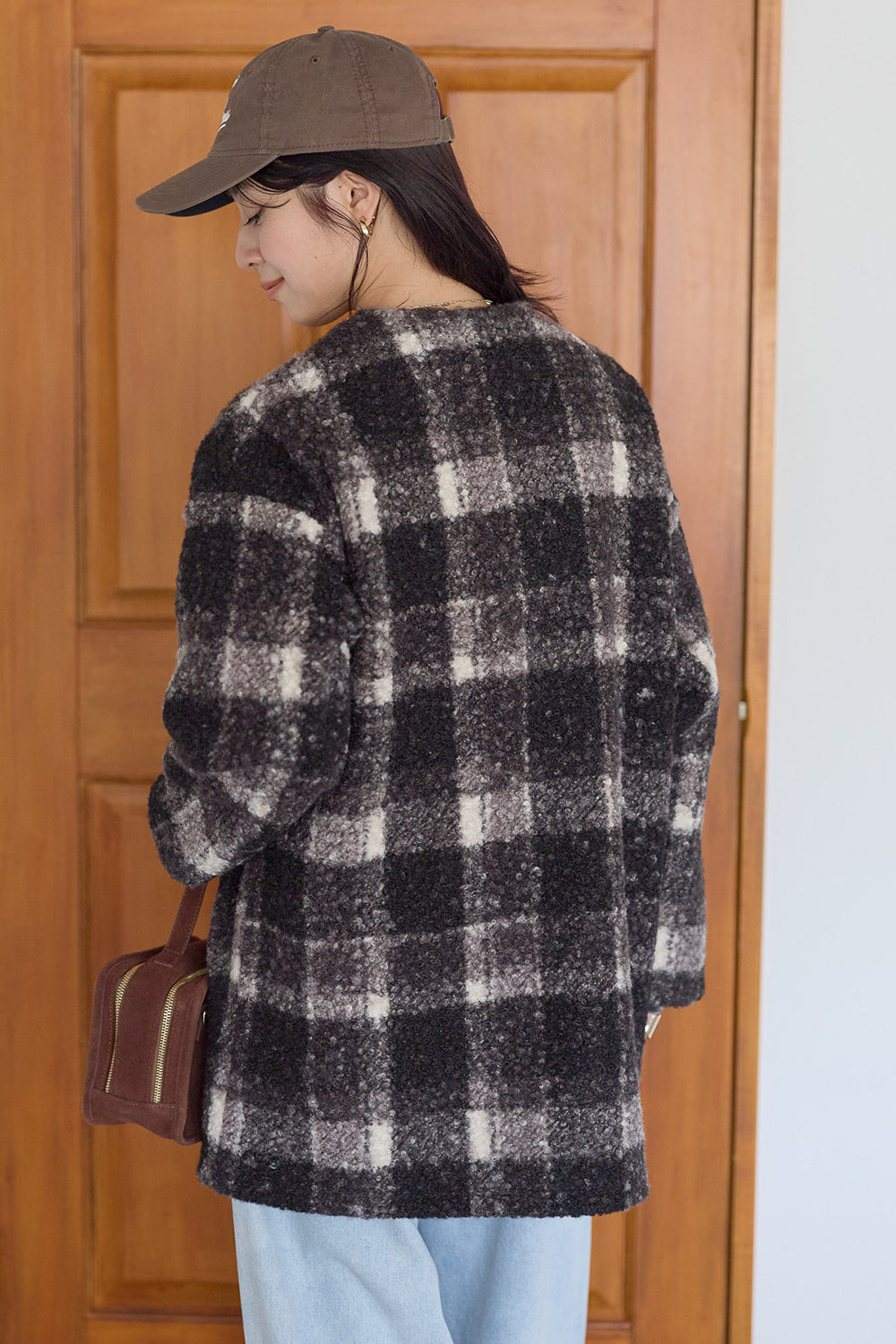 ≪SALE≫Wool-Like Crew Neck Coat