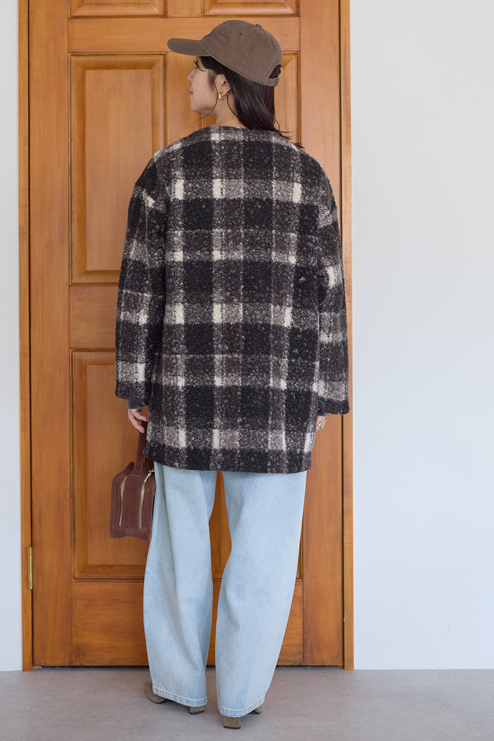 ≪SALE≫Wool-Like Crew Neck Coat