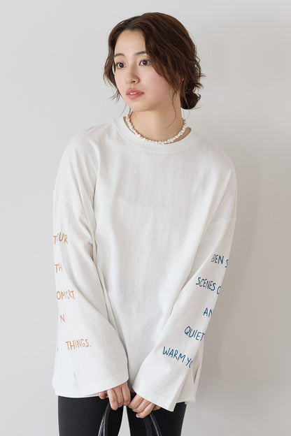 ≪SALE≫ Sleeve Logo Embroidered Pullover