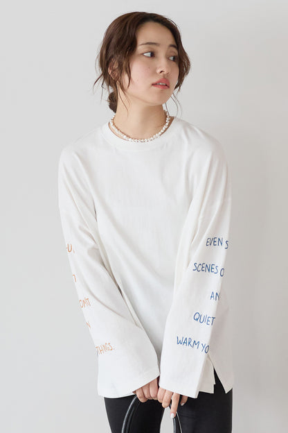 ≪SALE≫ Sleeve Logo Embroidered Pullover