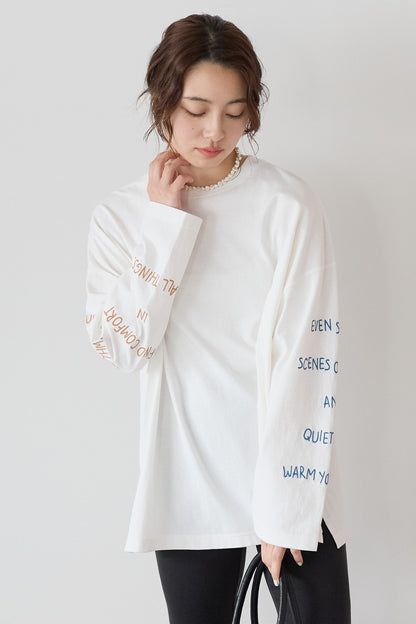 ≪SALE≫ Sleeve Logo Embroidered Pullover