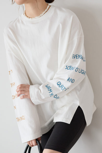 ≪SALE≫ Sleeve Logo Embroidered Pullover