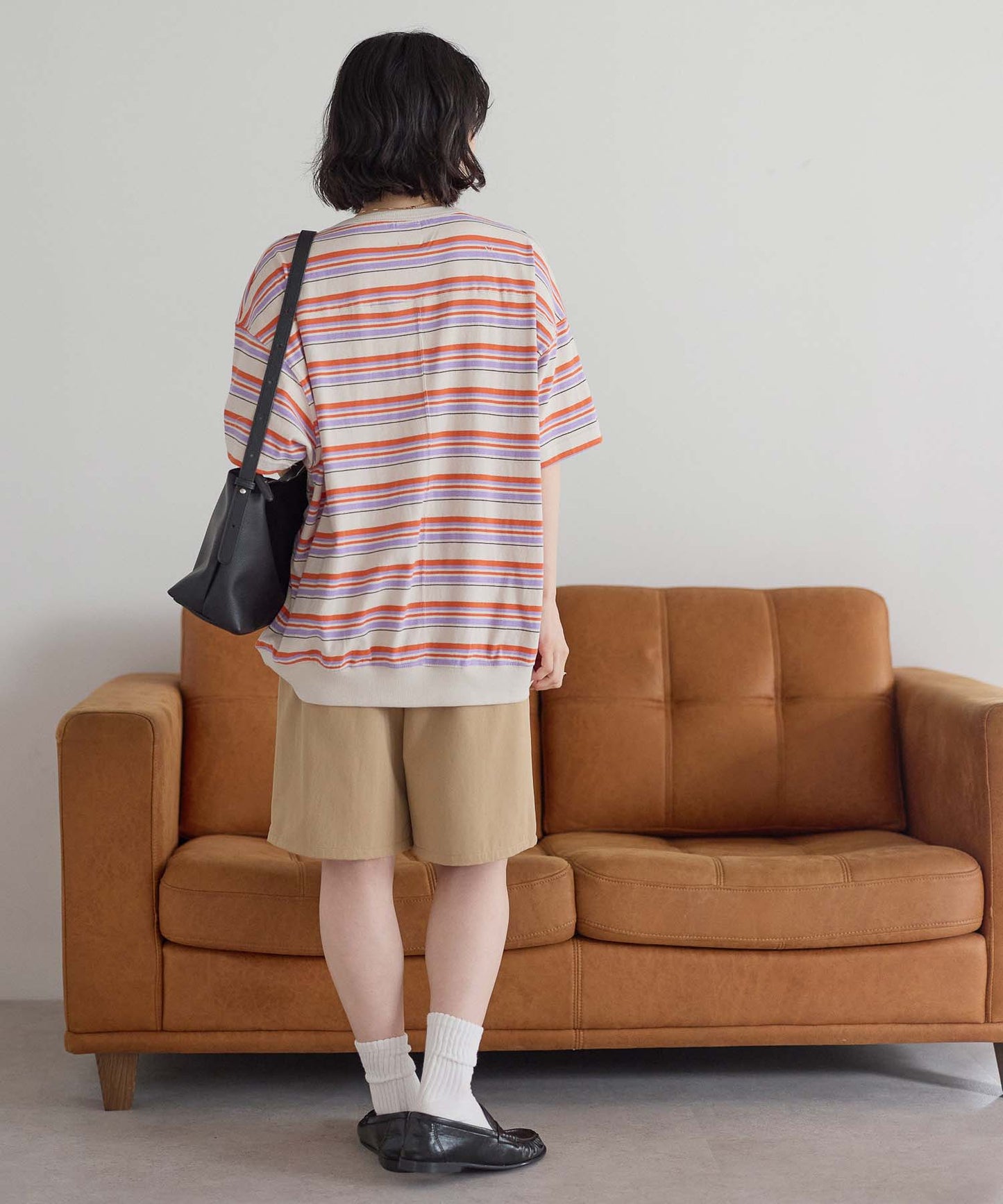 ボーダーオレンジ / 157cm / FREE
