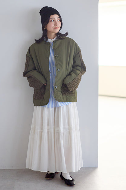 ≪SALE≫Knit Cable Switch Padded Jacket