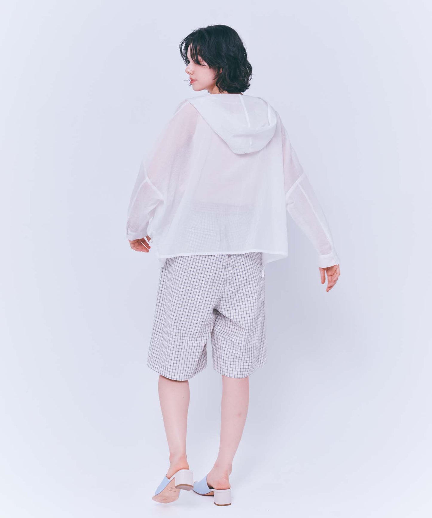 [Frame] Check Tuck Half Pants