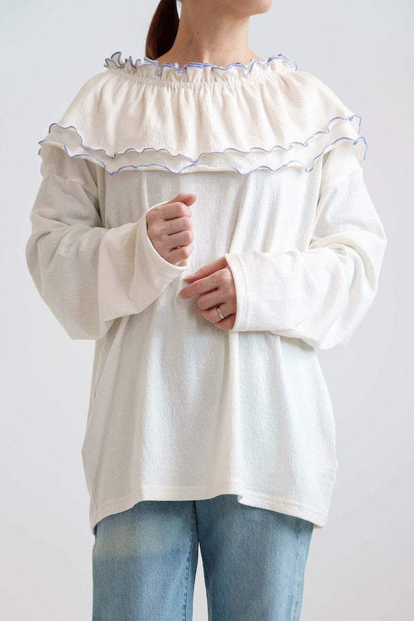 フリル付きロンT