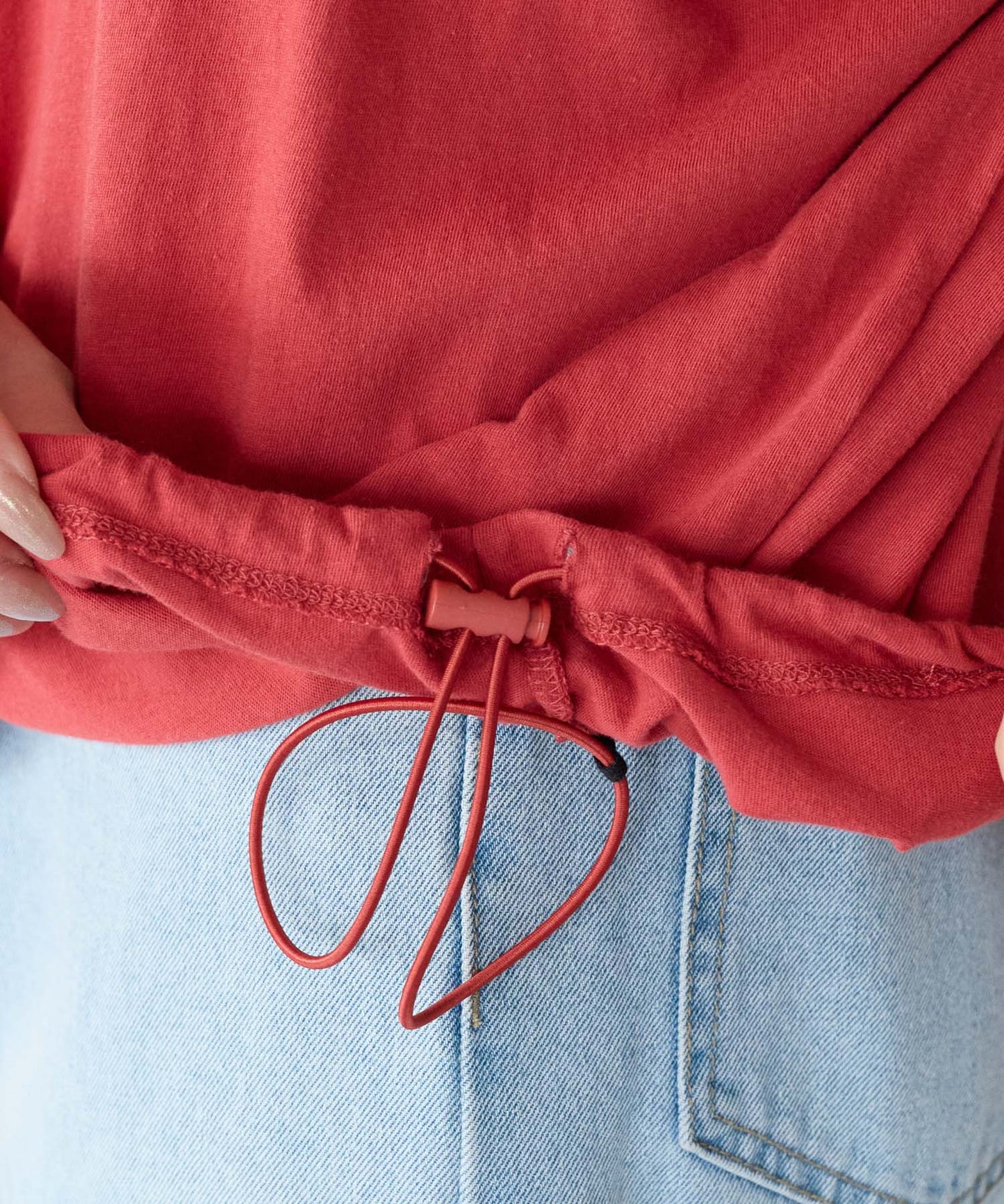 ハート刺繍ドルマンプルオーバー