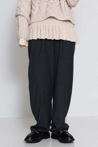 ≪SALE≫ハイウエストにもなる2WAYタックパンツ