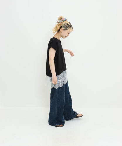 《6月24日入荷》汗染み防止 裾レースT