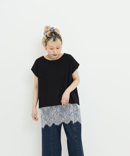 《6月24日入荷》汗染み防止 裾レースT