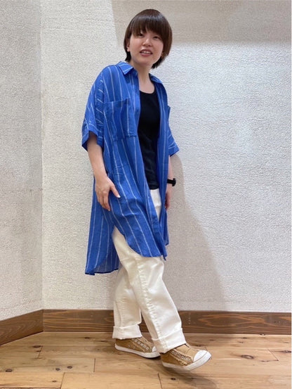 ≪OUTLET SALE≫ストレッチテーパードカラーパンツ