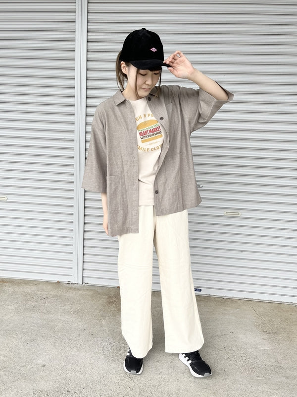 Cottonツイルワイドパンツ