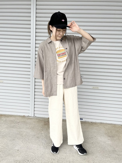 Cottonツイルワイドパンツ
