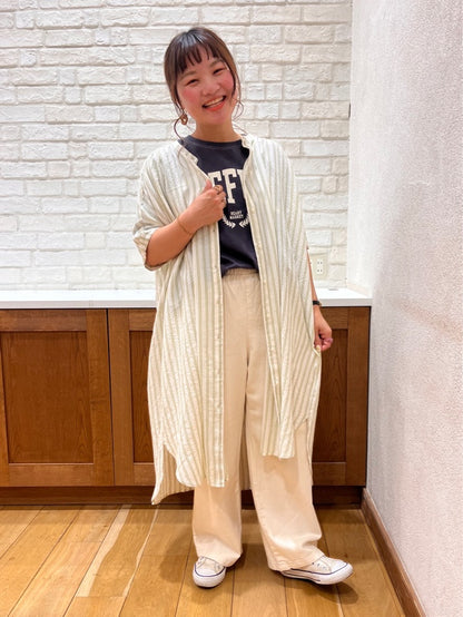 Cottonツイルワイドパンツ
