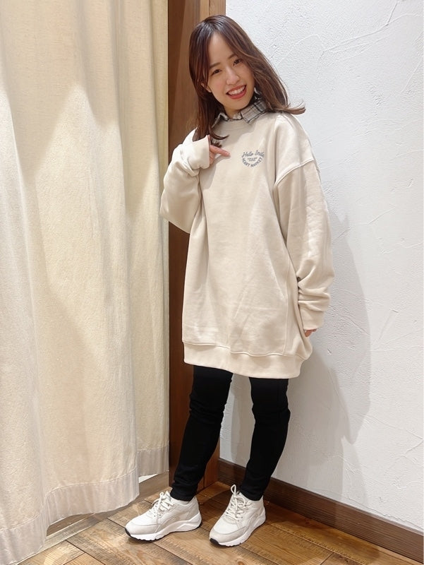 ヘリンボン起毛BIGシャツ