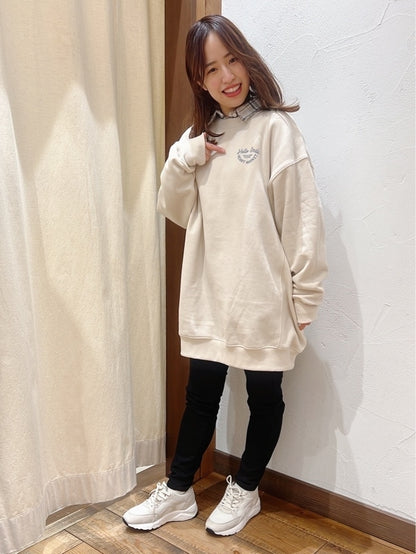 ヘリンボン起毛BIGシャツ