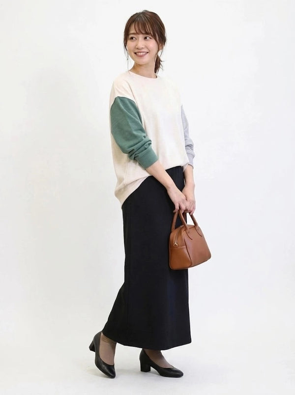 ≪SALE≫スラブ裏毛クルーネックチュニック
