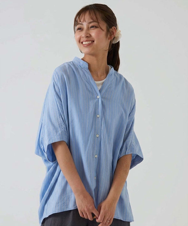 コットンレーヨン袖バルーンドルマンチュニック