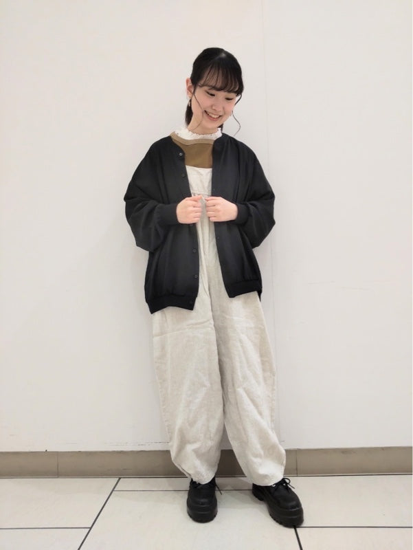 【recetee】リボンサスペンダーパンツ