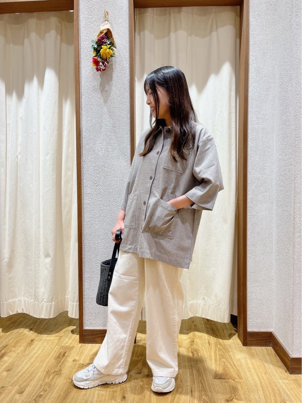 Cottonツイルワイドパンツ