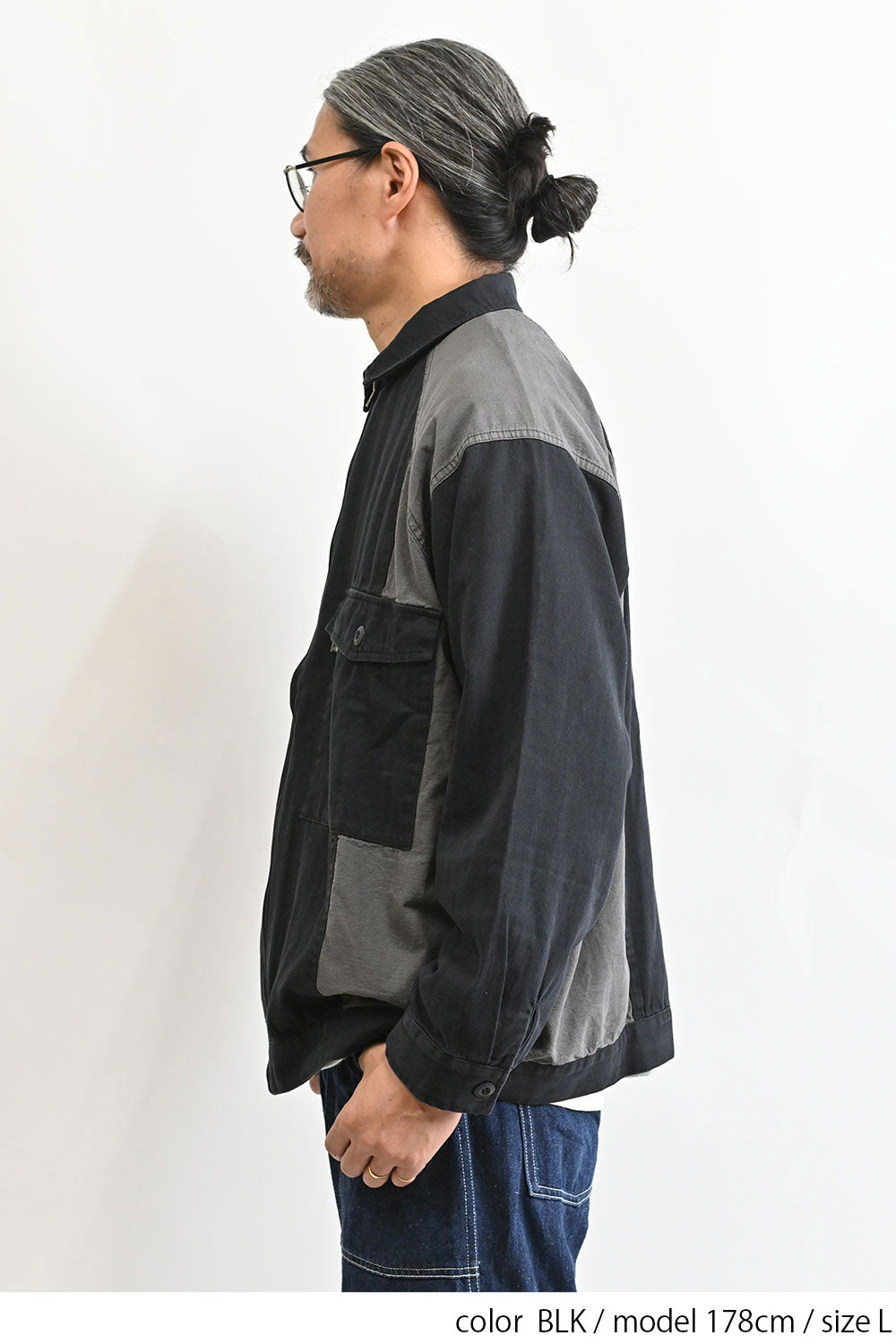 ヘリンボーン×リップストップブルゾン