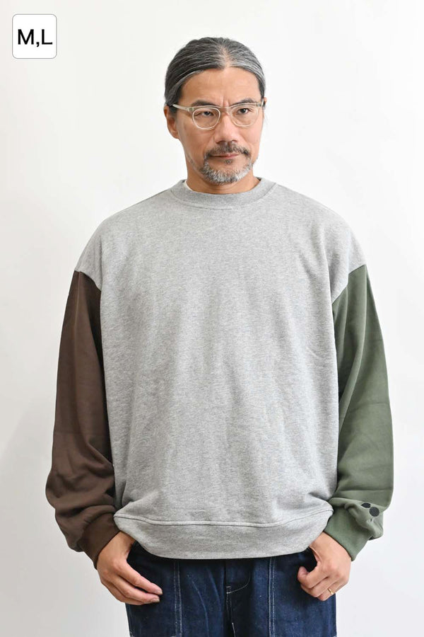 裏毛配色切替プルオーバー