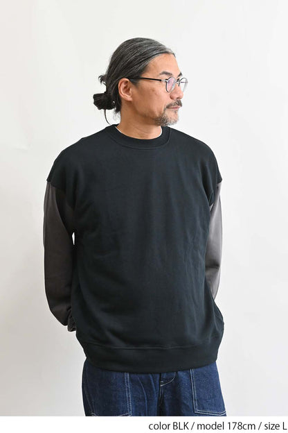裏毛配色切替プルオーバー