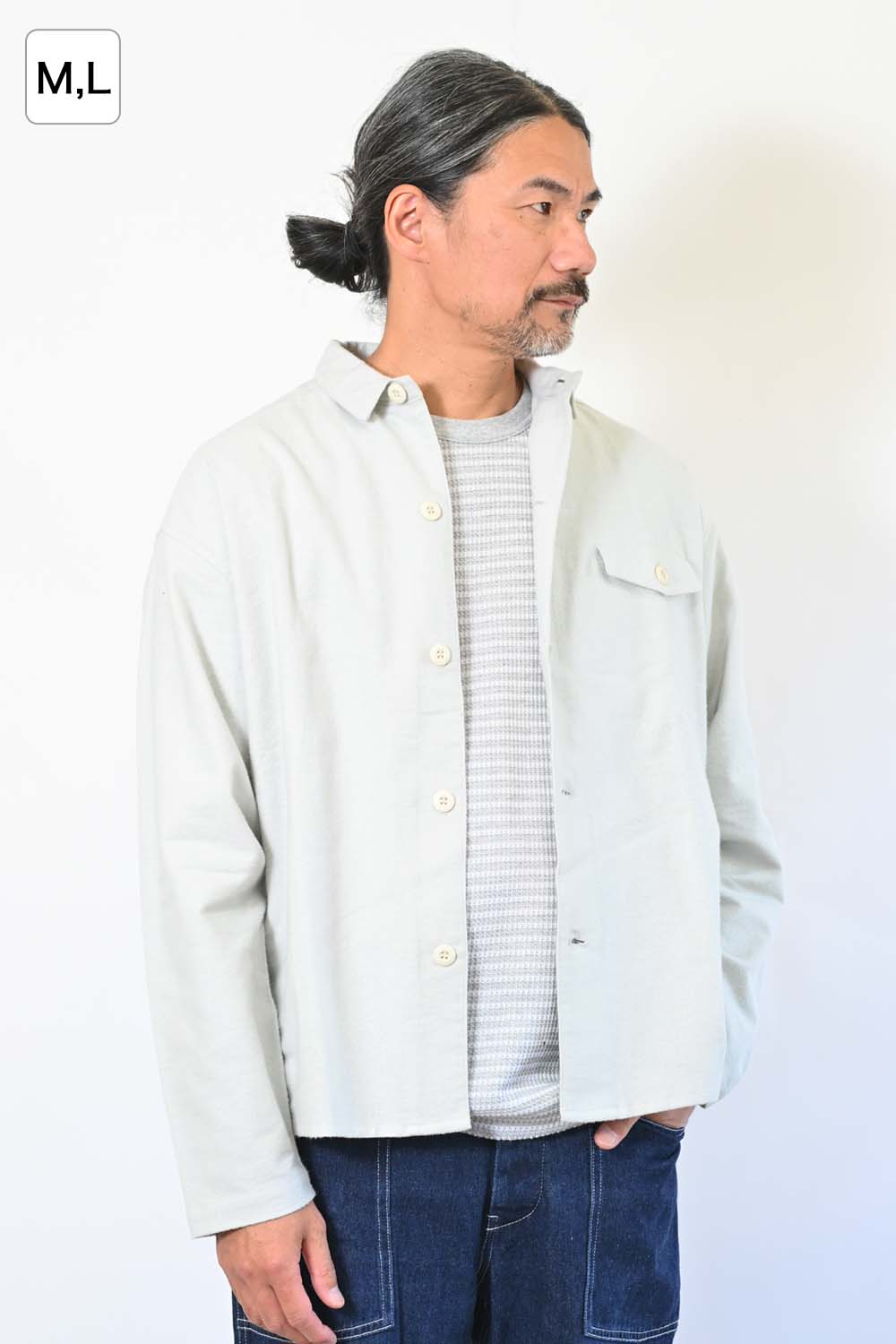 起毛オックスシャツ