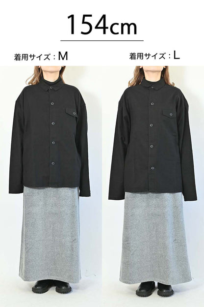 起毛オックスシャツ