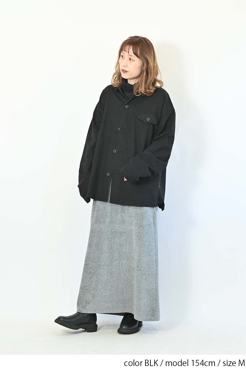 起毛オックスシャツ