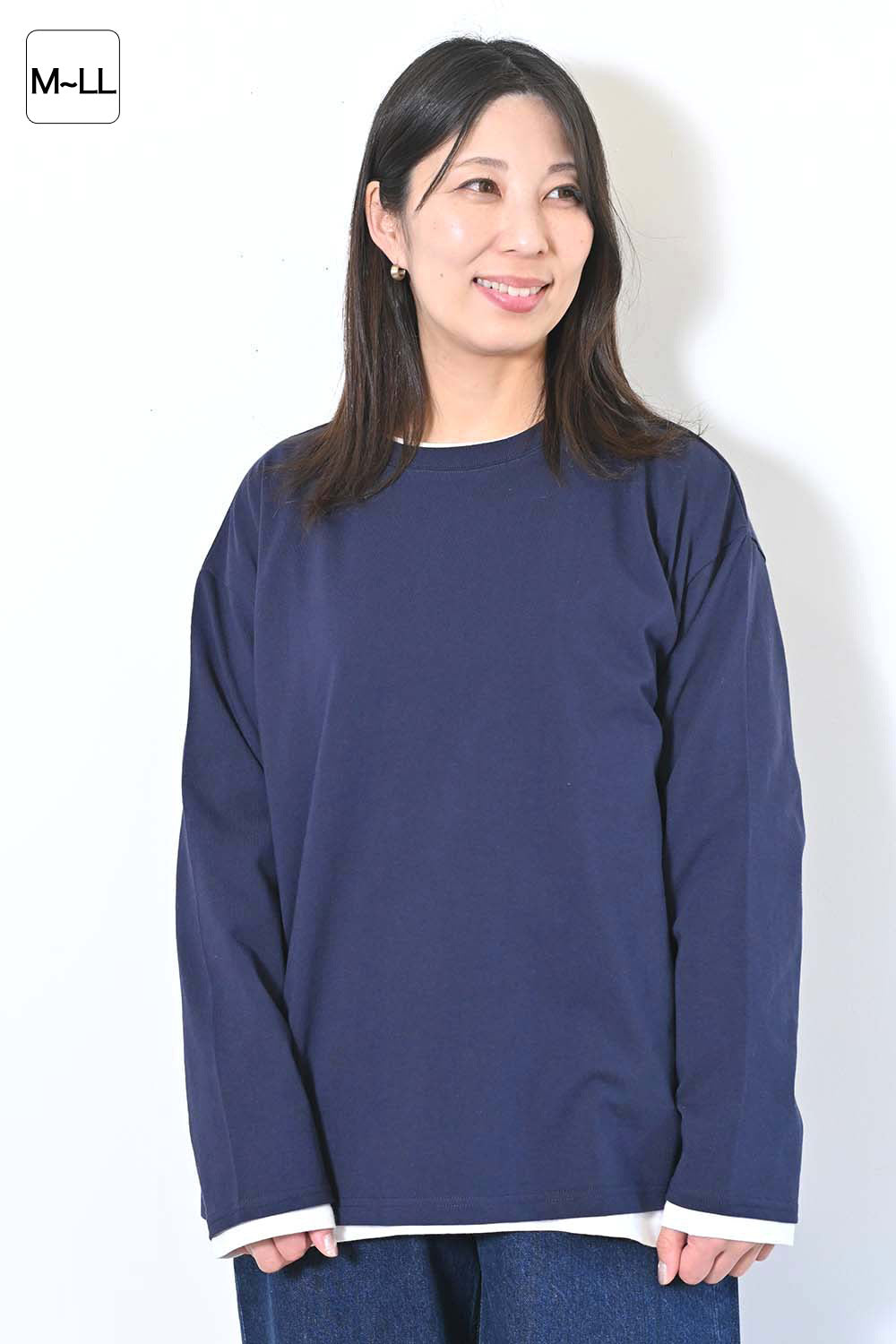 杏　Tシャツ　トレーナー　ロングパンツ　100 3点 ワイドな無地ロンTEE – HEART MARKET