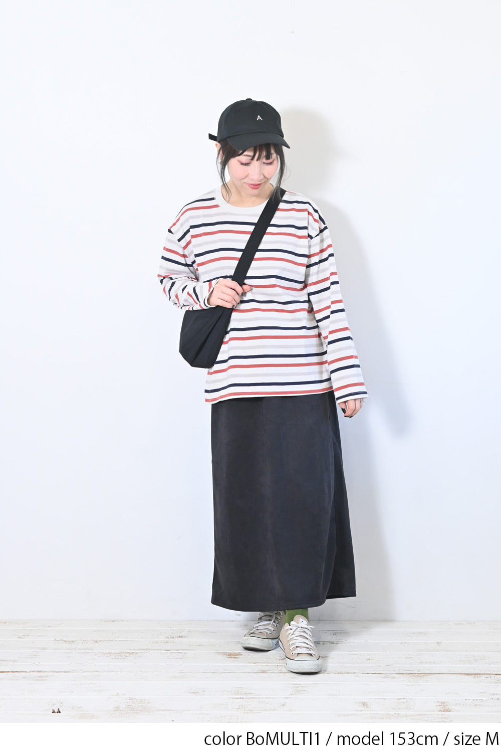 ≪SALE≫Wide Striped Long Tee