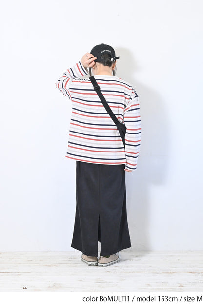≪SALE≫Wide Striped Long Tee
