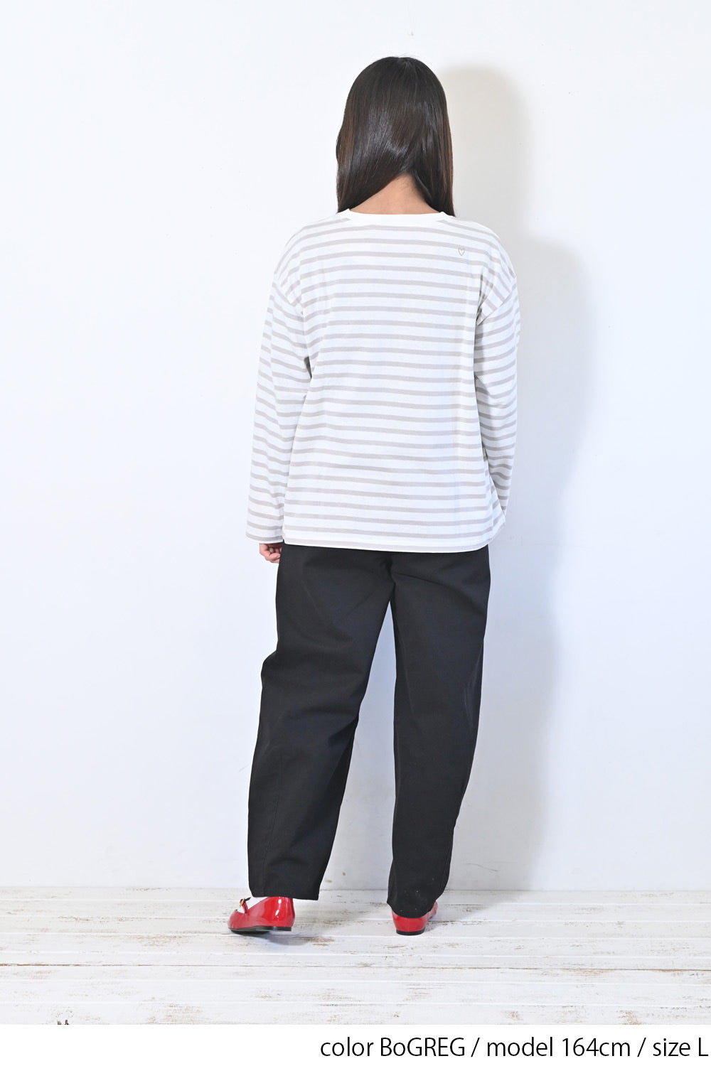 ≪SALE≫Wide Striped Long Tee