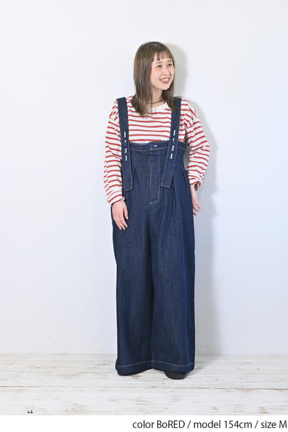 ≪SALE≫Wide Striped Long Tee