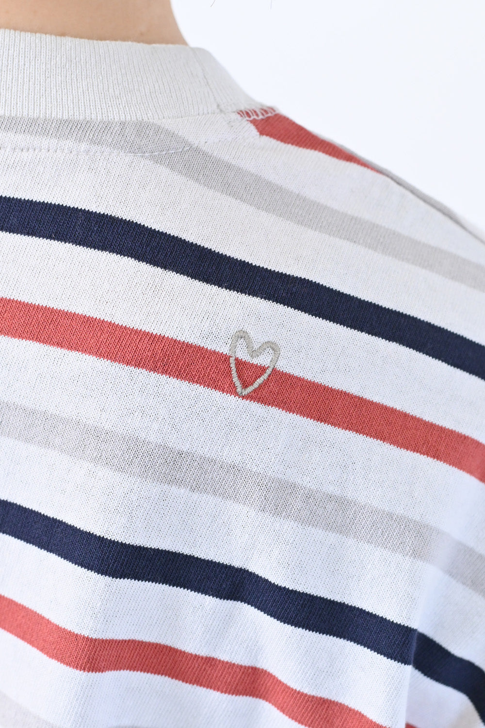 ≪SALE≫Wide Striped Long Tee