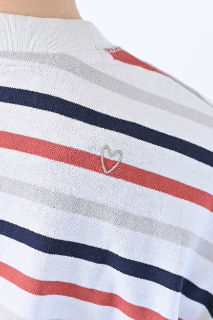 ≪SALE≫Wide Striped Long Tee