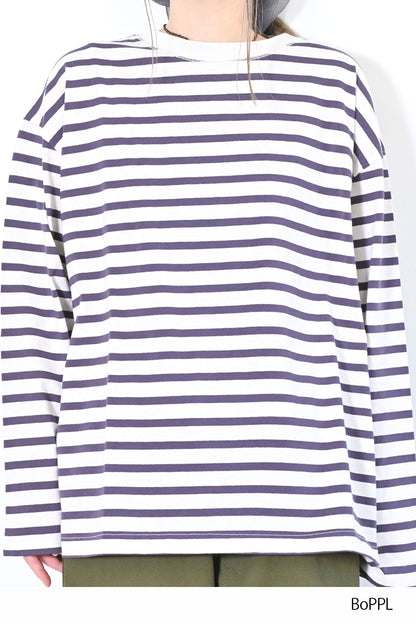 ≪SALE≫Wide Striped Long Tee